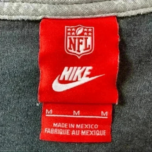 NFL Nike Pittsburg Steelers Long Sleeve T-Shirt V Neck Grey Yellow Size Medium - Picture 10 of 16